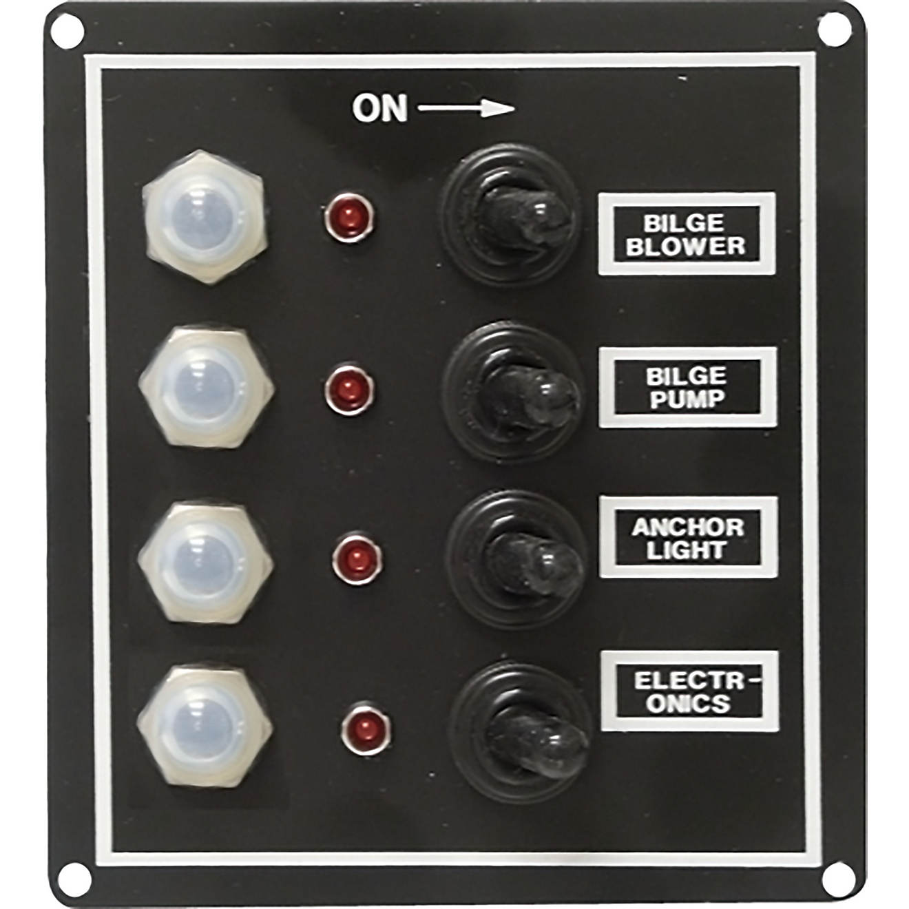 SeaSense LED Toggle 12-Volt 4 Gang Switch Panel                                                                                  - view number 1