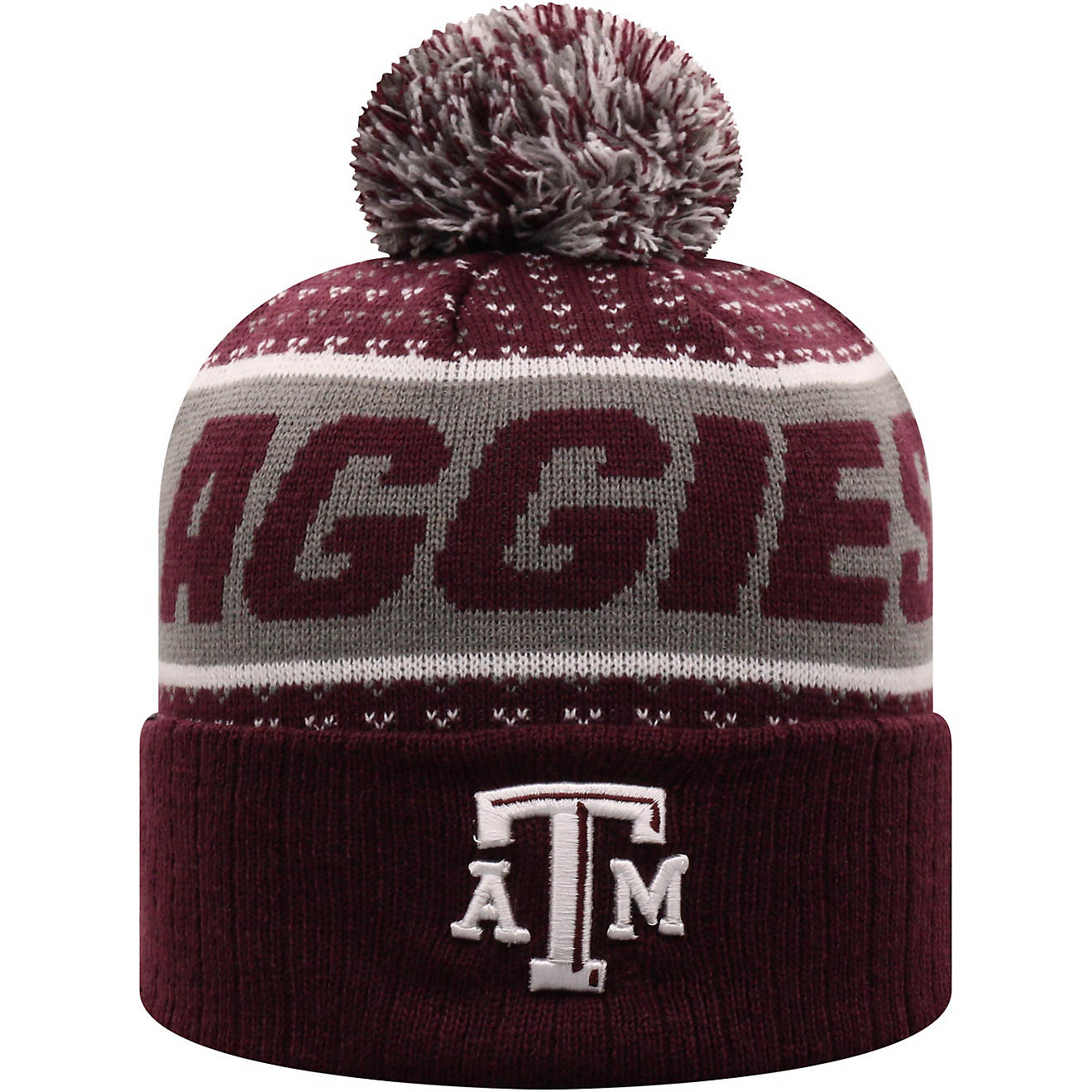 Top of the World Adults' Texas A&M University Expanse Cuffed Knit Team Color Hat                                                 - view number 1