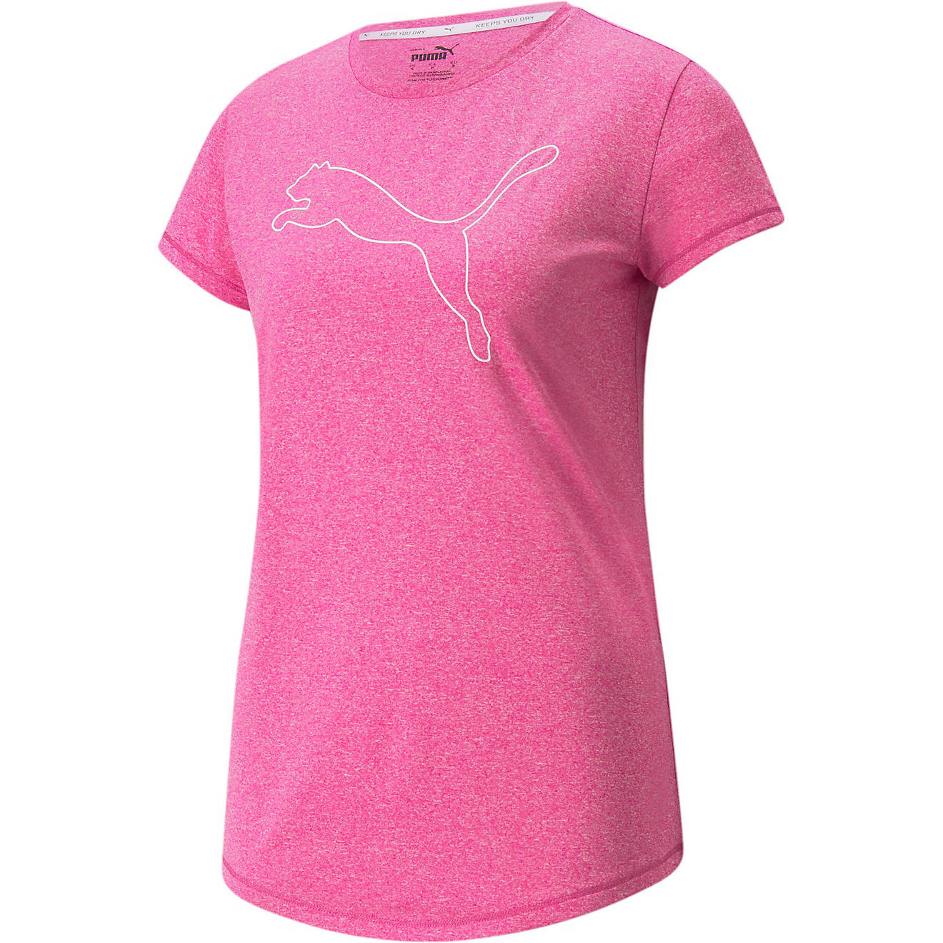 PUMA Women's Ready To Go Heather Logo T-shirt                                                                                    - view number 1