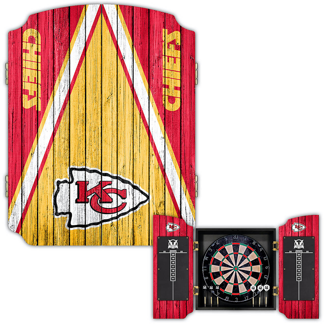 Victory Tailgate Kansas City Chiefs Dartboard Cabinet                                                                            - view number 1