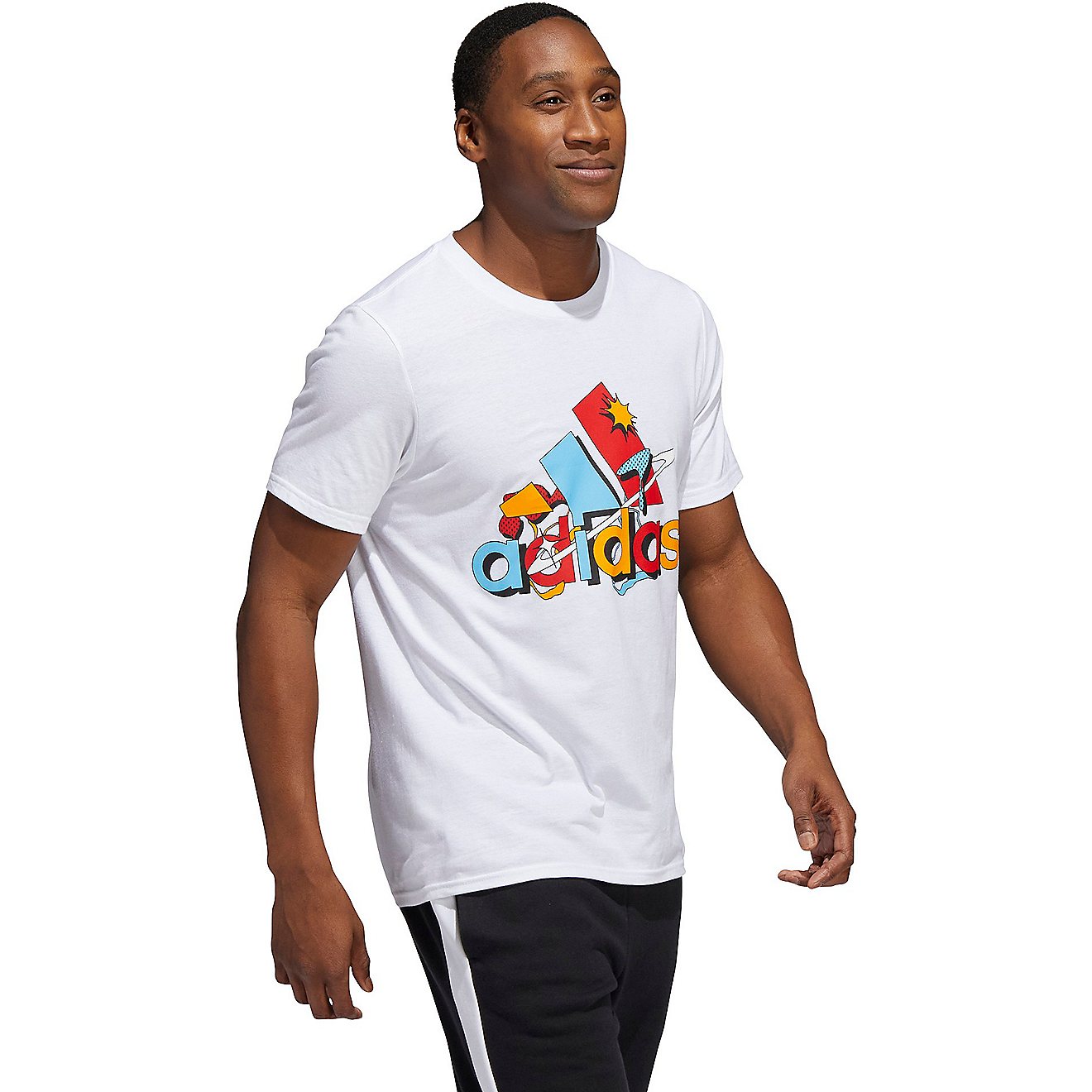 adidas Men's Multi Badge of Sport Graphic T-shirt                                                                                - view number 3