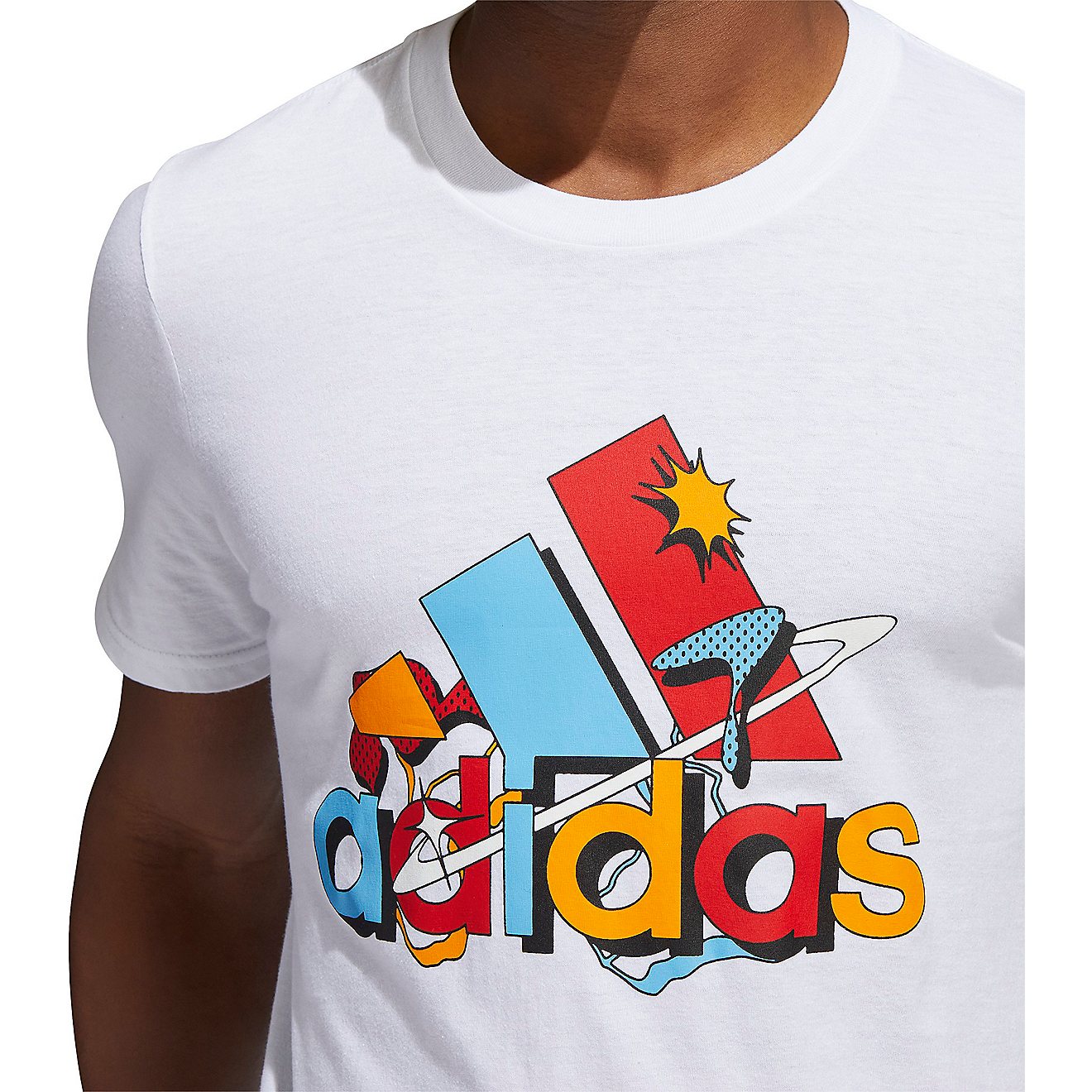 adidas Men's Multi Badge of Sport Graphic T-shirt                                                                                - view number 4