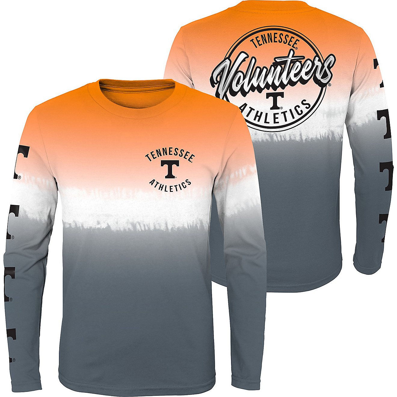Outerstuff Kids' University of Tennessee Double Up Tie Dye Long Sleeve T-shirt                                                   - view number 1