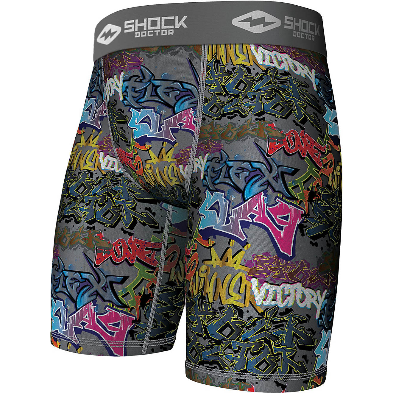 Shock Doctor Adults' Graffiti Core Compression Shorts                                                                            - view number 1