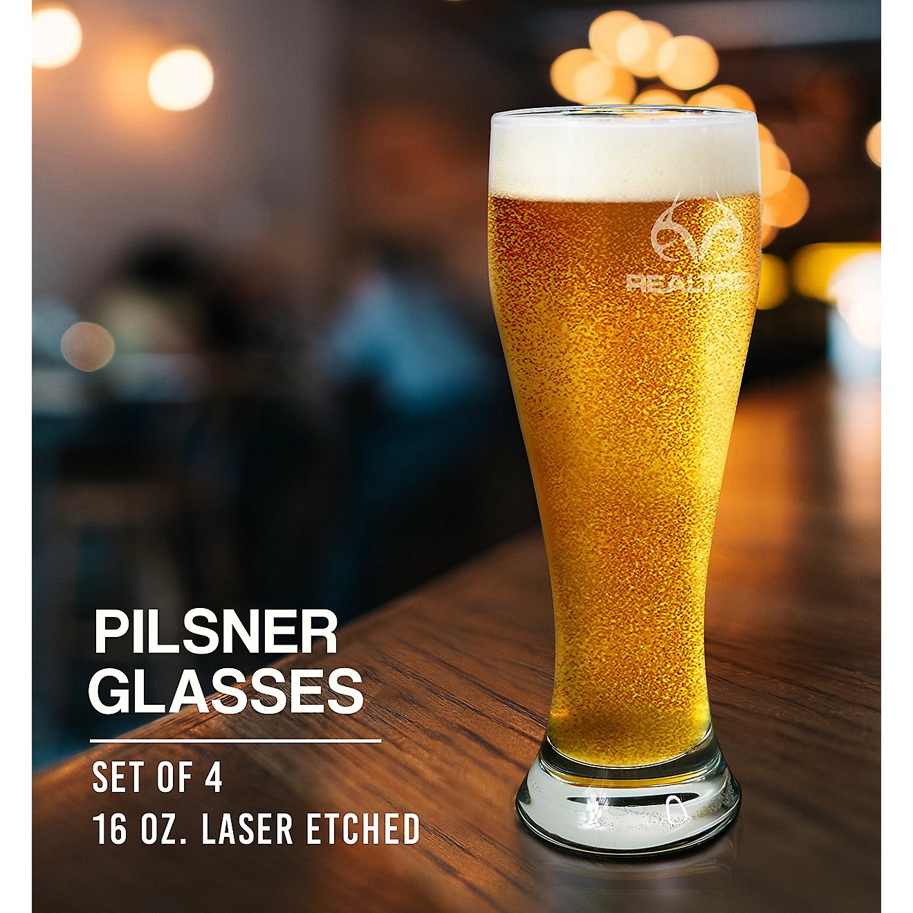 Realtree 16 oz Pilsner Beer Glasses 4-Piece Set                                                                                  - view number 6