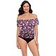 Coastal Cove Women's Midnight Paisley Cold Shoulder Tankini Swim Top                                                             - view number 1 image