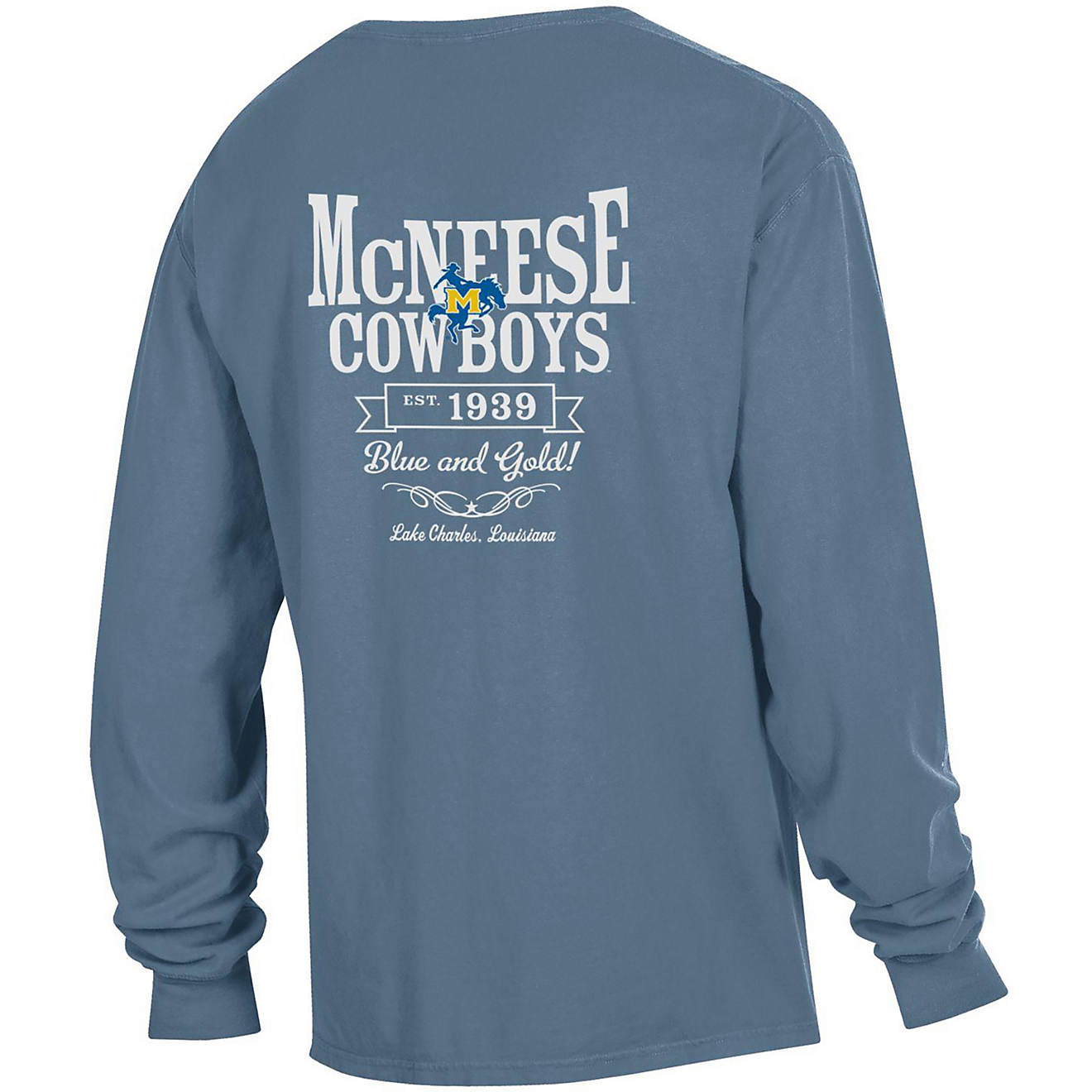 Comfort Wash Men's McNeese State University Team Pride Long-Sleeve T-shirt                                                       - view number 1