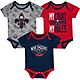 Outerstuff Infants' New Orleans Pelicans Trifecta 3-Piece Creeper Set                                                            - view number 1 image