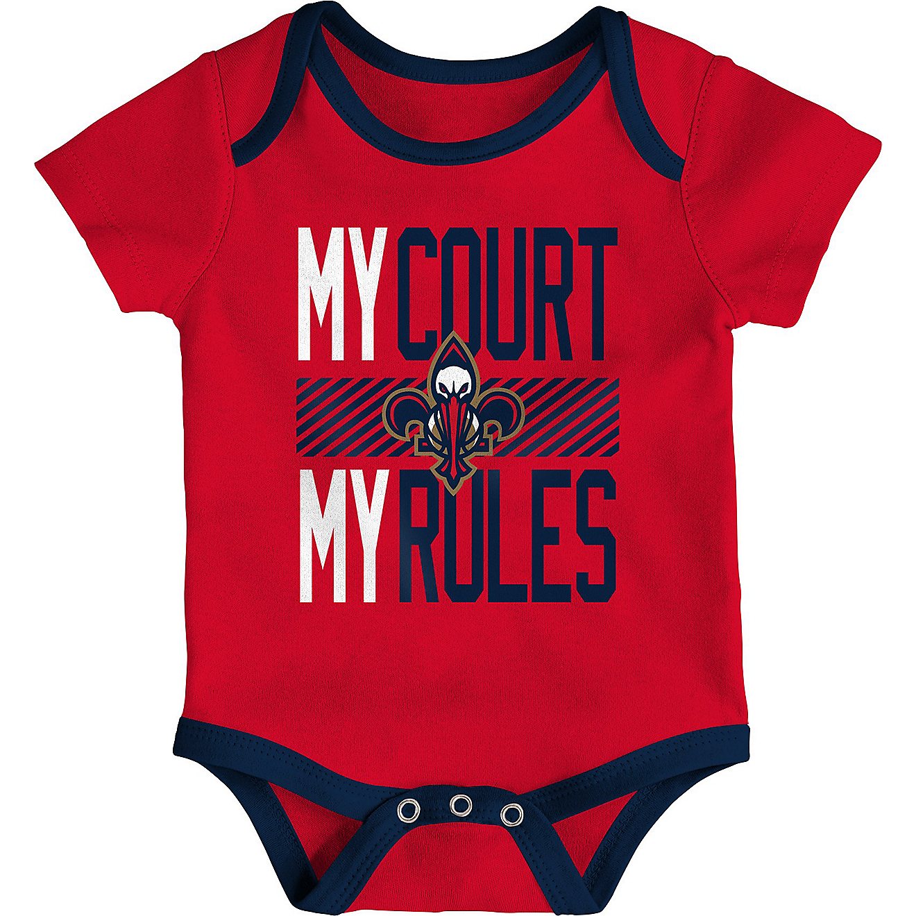 Outerstuff Infants' New Orleans Pelicans Trifecta 3-Piece Creeper Set                                                            - view number 3