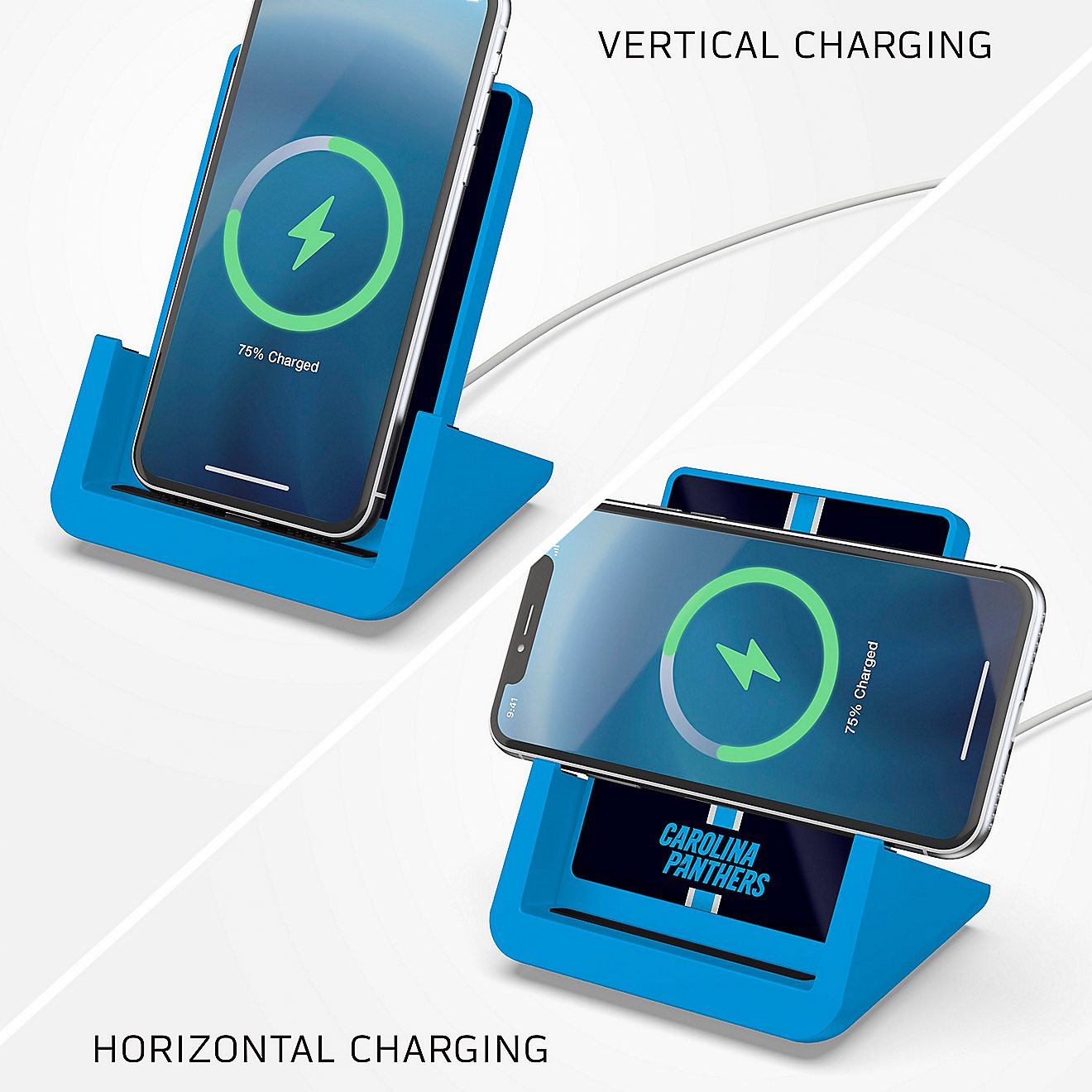 Prime Brands Group Carolina Panthers Wireless Charging Stand                                                                     - view number 3