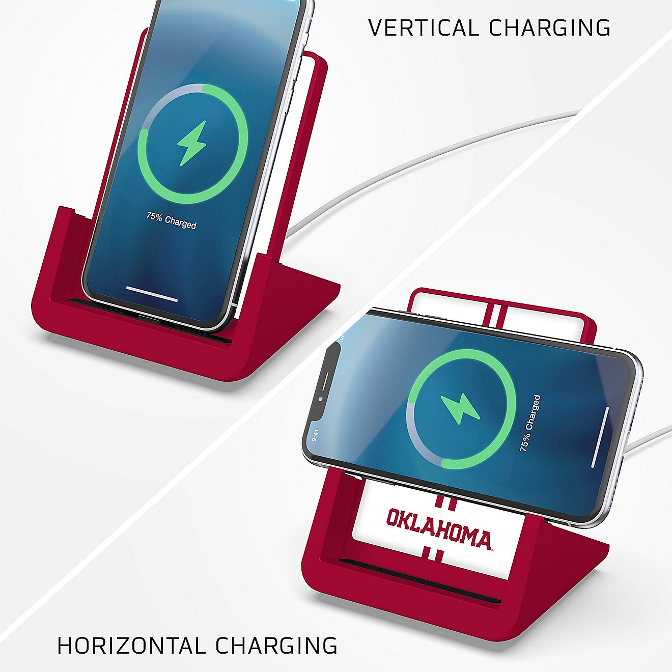 Prime Brands Group University of Oklahoma Wireless Charging Stand                                                                - view number 3