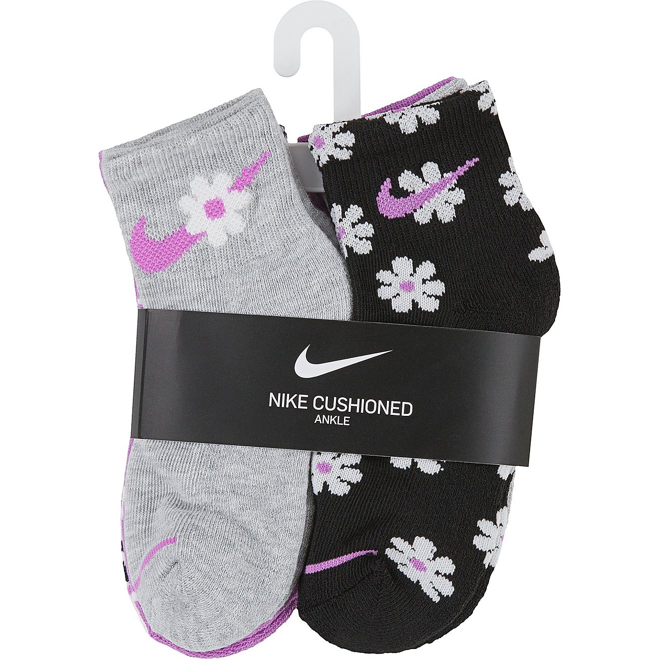 Nike Youth Floral Quarter Socks 6-Pack                                                                                           - view number 3