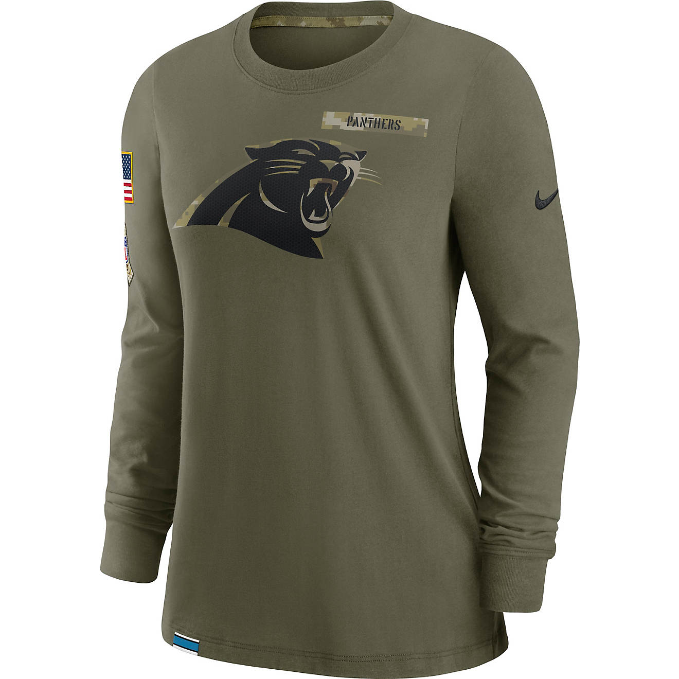 Nike Women's Carolina Panthers Salute to Service Long Sleeve T-shirt                                                             - view number 1