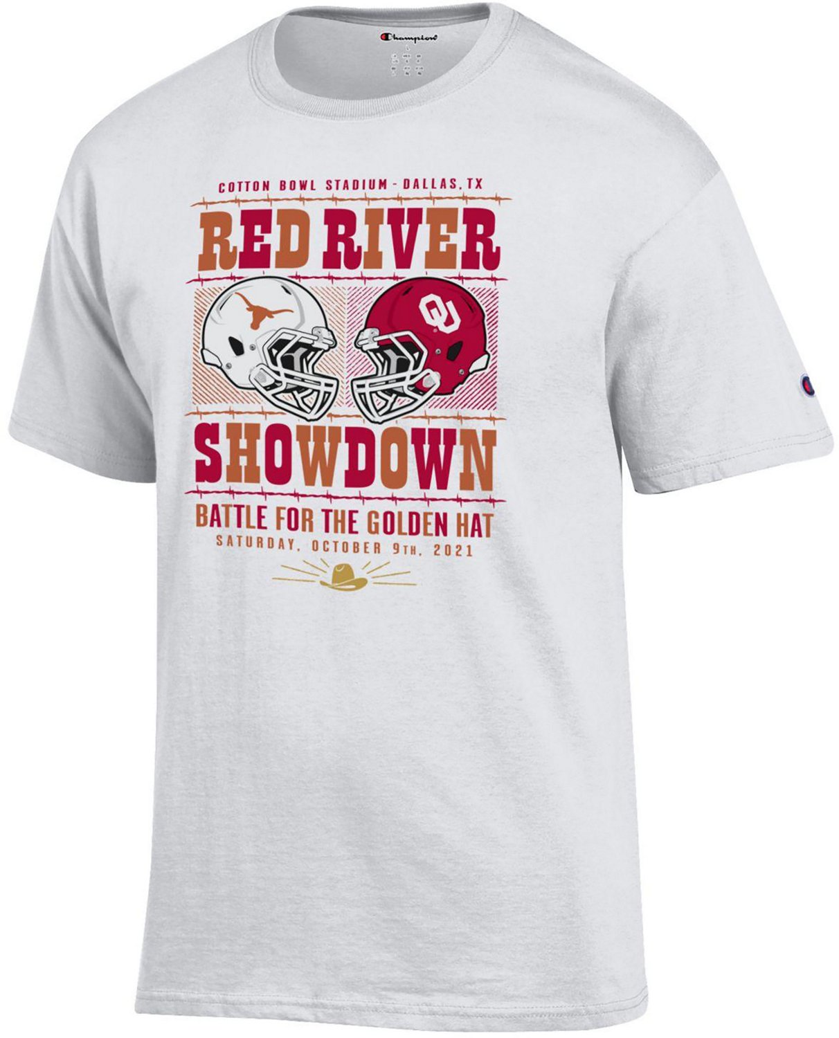 Champion Men's Texas V Oklahoma Red River Showdown Tshirt Academy