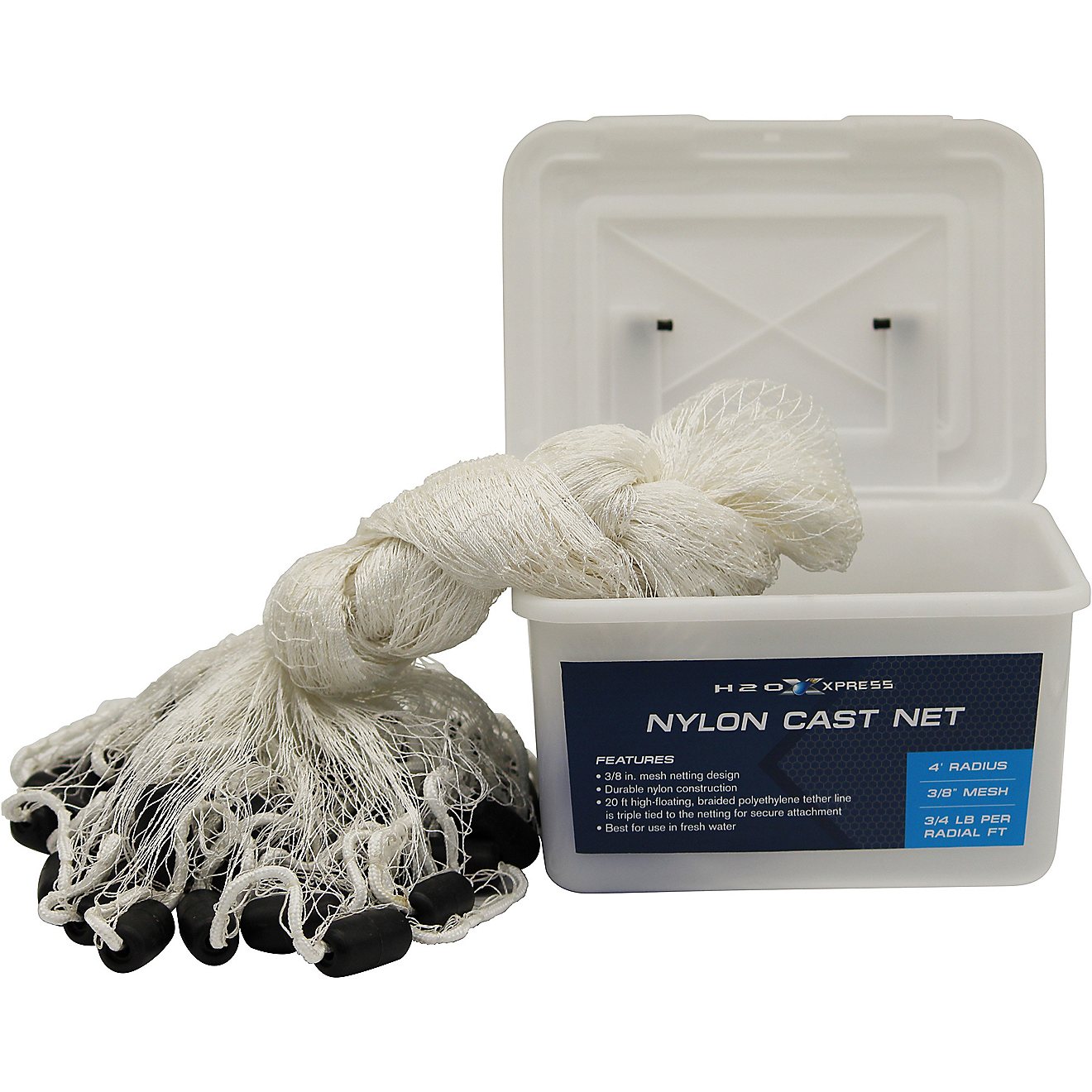 H2O XPRESS 4' 0.75 lb Nylon Cast Net                                                                                             - view number 1