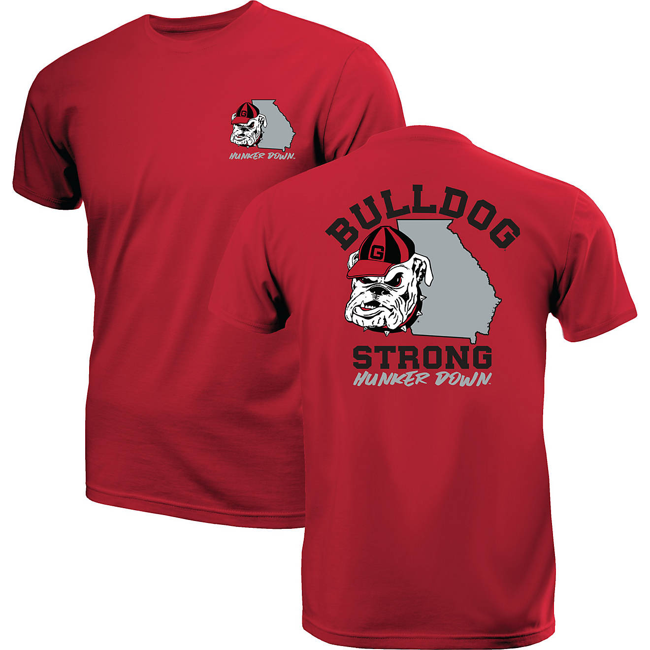 New World Graphics Men's University of Georgia Bulldog Strong T-shirt                                                            - view number 1