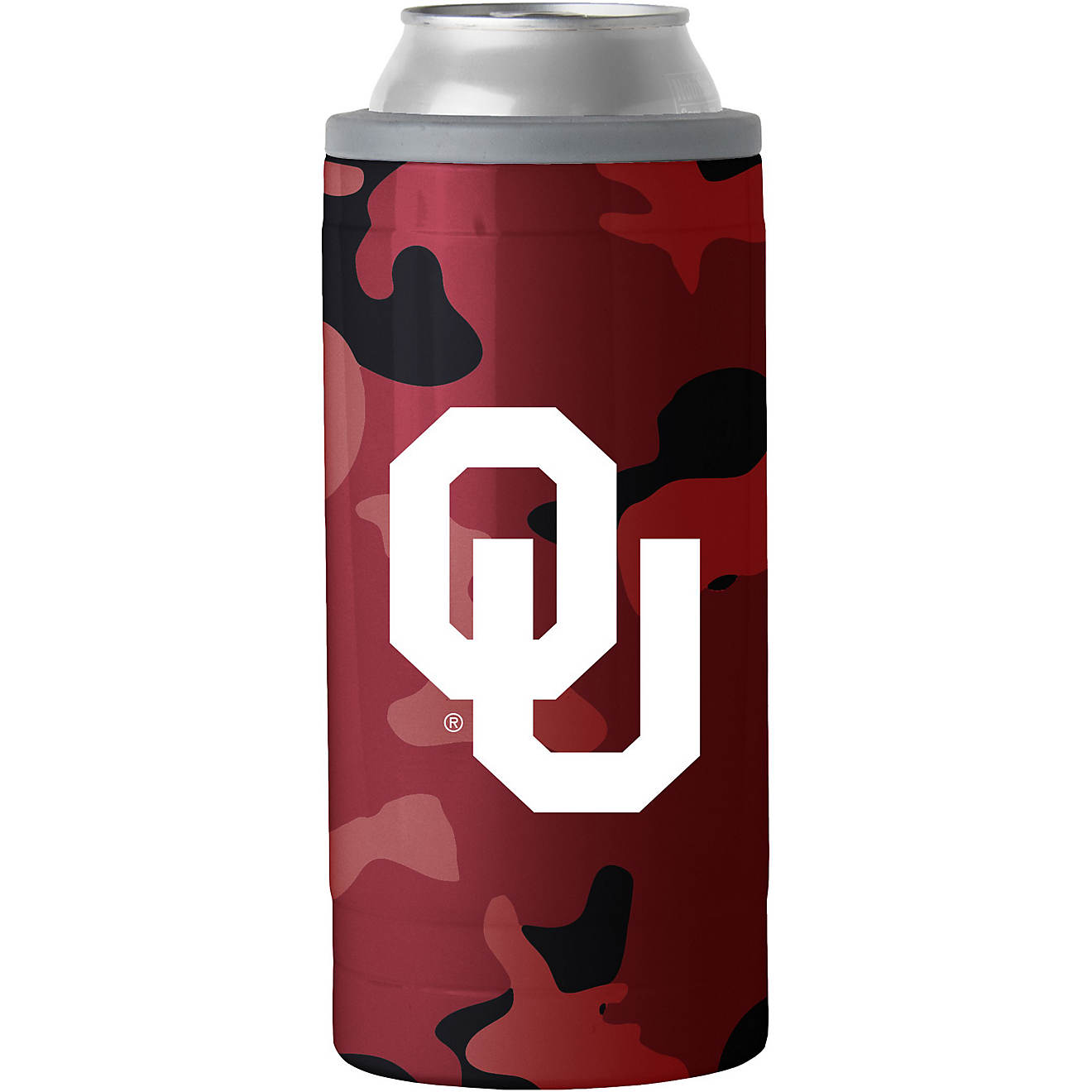 Logo University of Oklahoma 12 oz Camo Slim Can Coolie                                                                           - view number 1