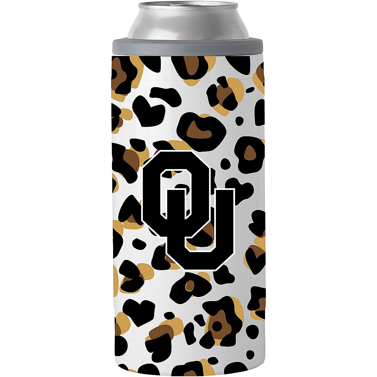 Logo University of Oklahoma Leopard 12 oz Slim Can Coolie                                                                        - view number 1