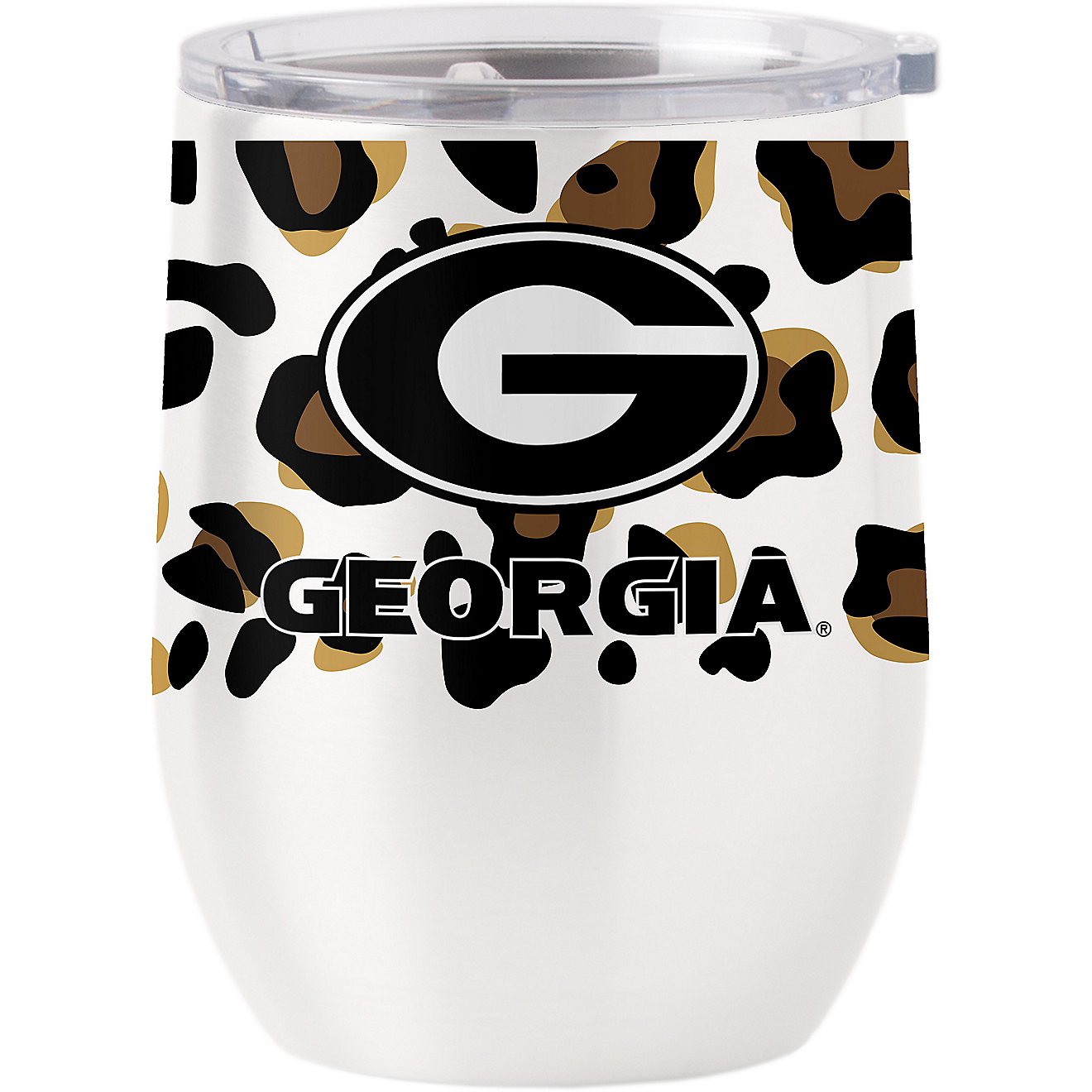 Logo University of Georgia 16 oz Neutral Leopard Stainless Curved Tumbler                                                        - view number 1