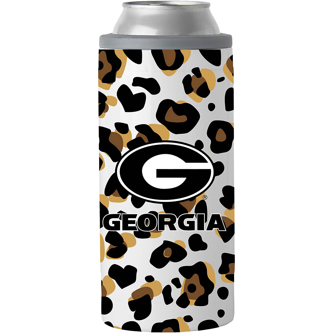 Logo University of Georgia Leopard 12 oz Slim Can Coolie                                                                         - view number 1
