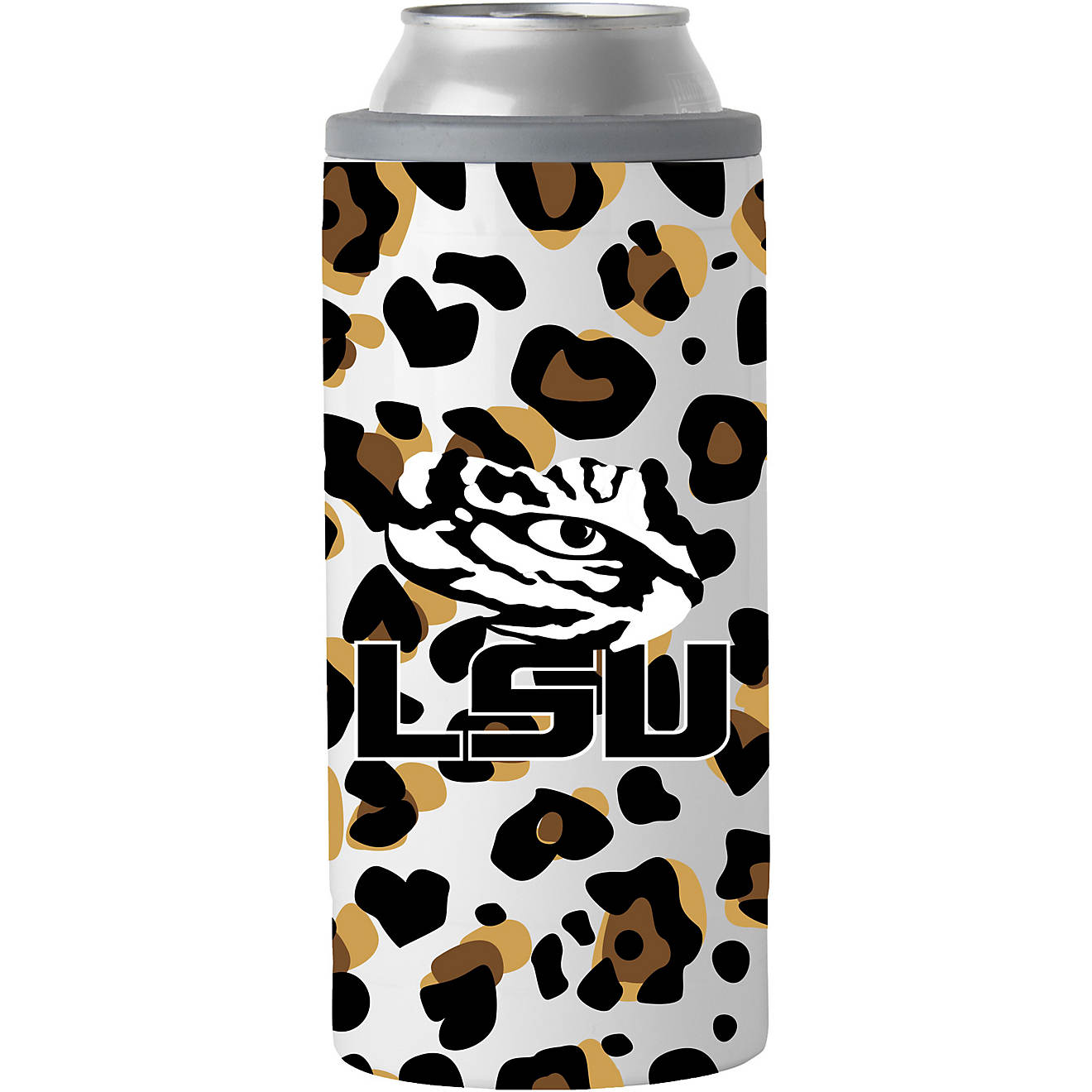 Logo Louisiana State University Leopard 12 oz Slim Can Coolie                                                                    - view number 1