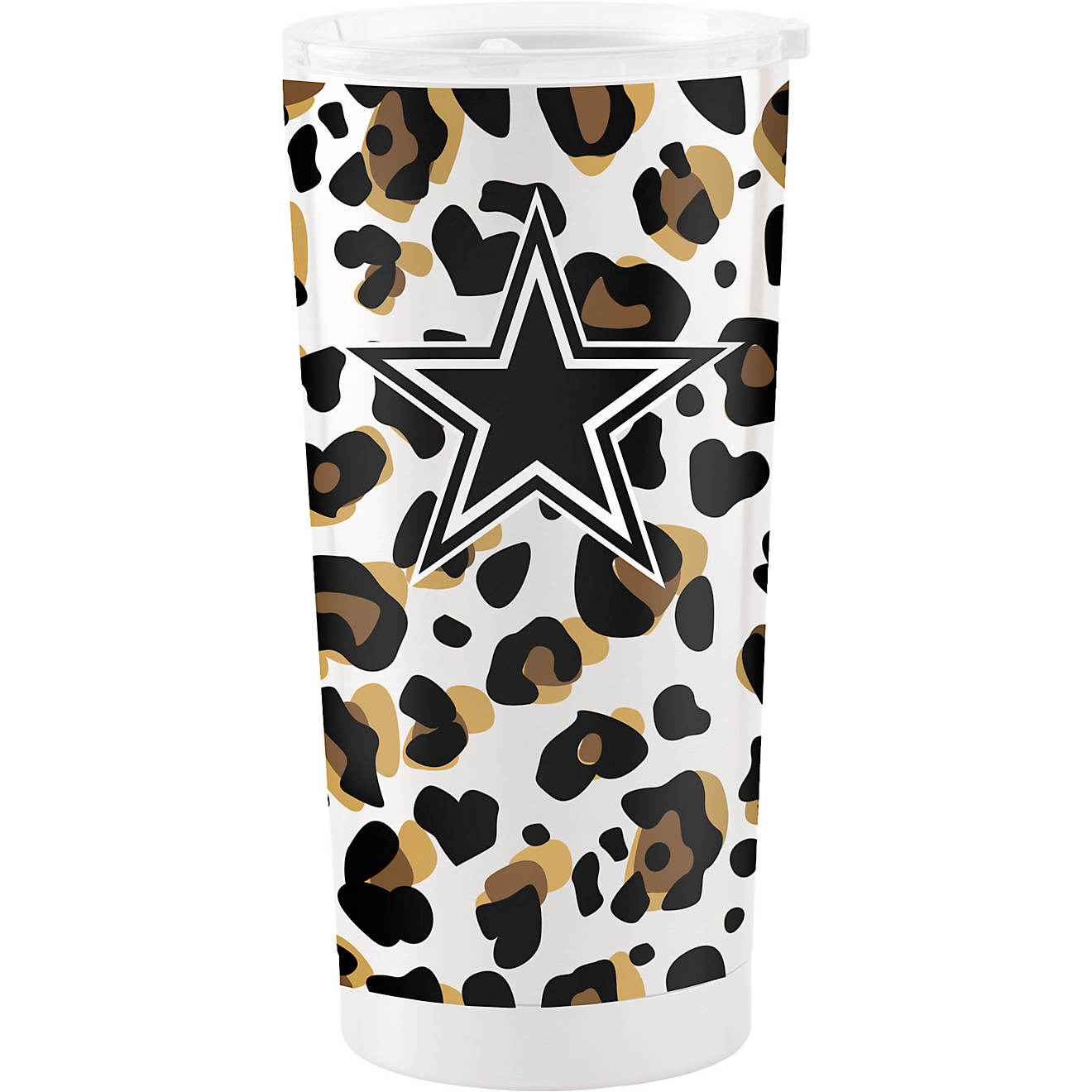 Logo Dallas Cowboys Leopard 20 oz Stainless Steel Tumbler                                                                        - view number 1