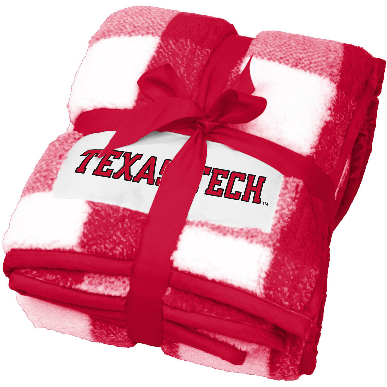 Logo Texas Tech University Buffalo Check Frosty Fleece Blanket                                                                   - view number 1