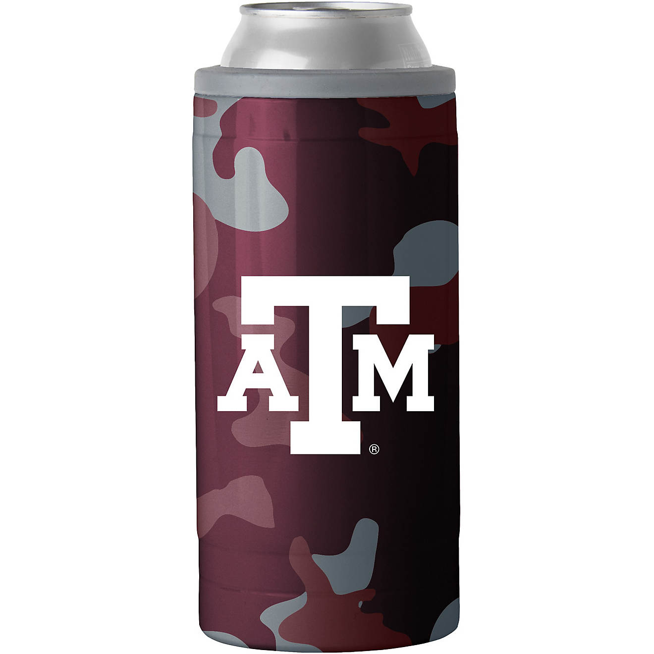 Logo Texas A&M University 12 oz Camo Slim Can Coolie                                                                             - view number 1