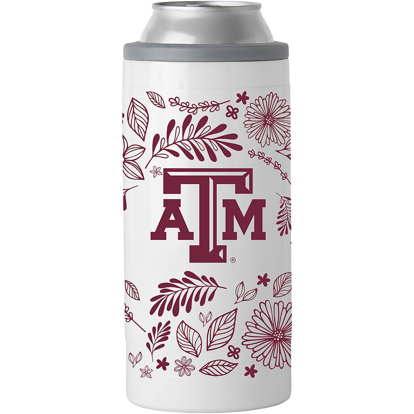 Logo Texas A&M University 12 oz Botanical Slim Can Coolie                                                                        - view number 1