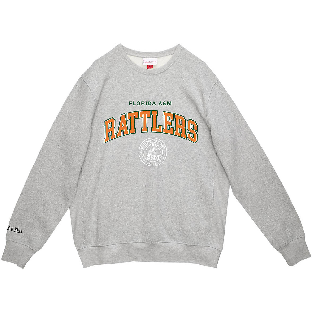 Mitchell & Ness Men's Florida A&M University Classic Crew Neck Long Sleeve T-shirt                                               - view number 1