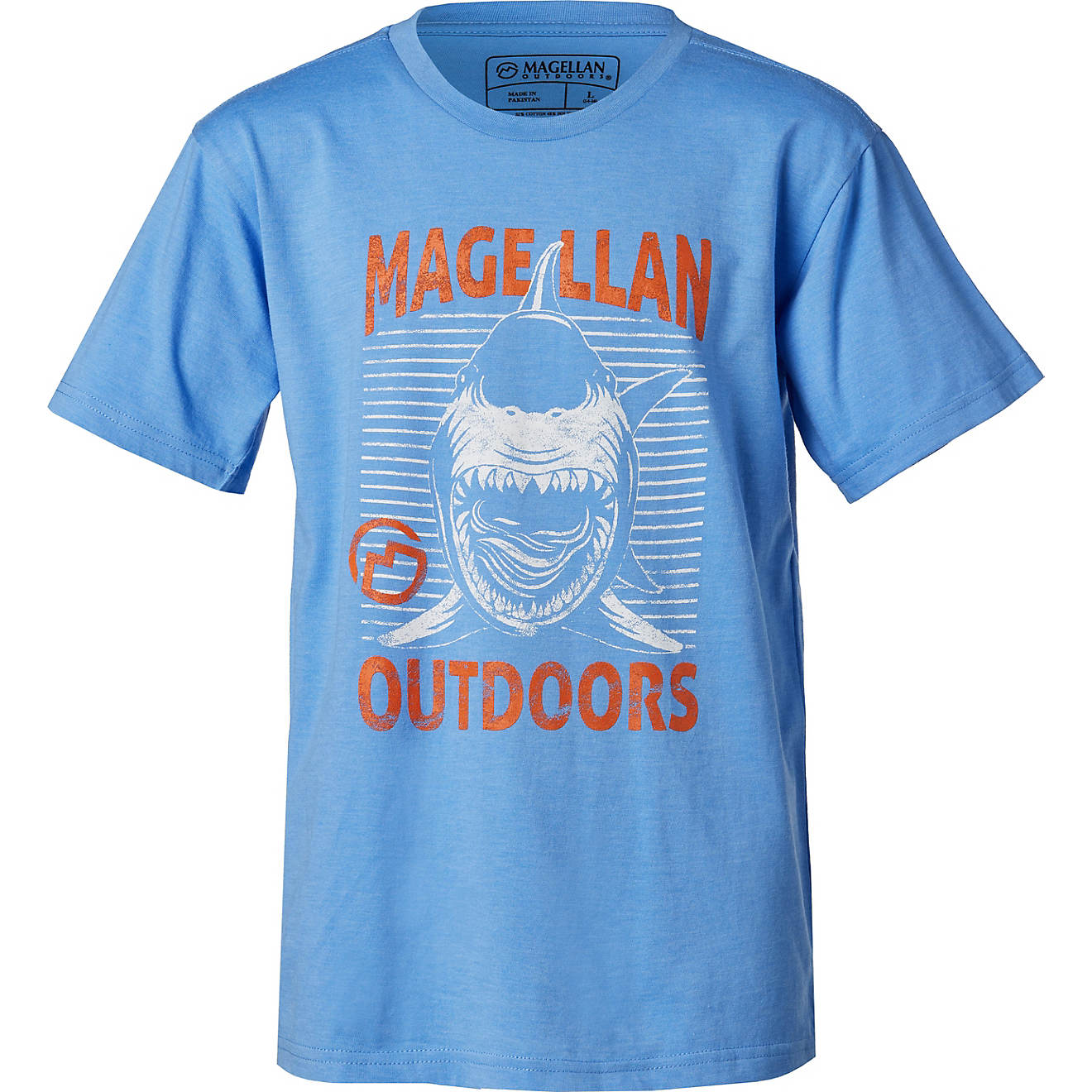 Magellan Outdoors Boys' Shark Attack Graphic Short Sleeve T-shirt                                                                - view number 1
