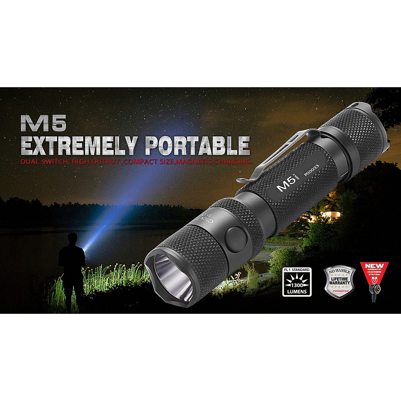Powertac M5 1,300 Lumen EDC Flashlight                                                                                           - view number 13