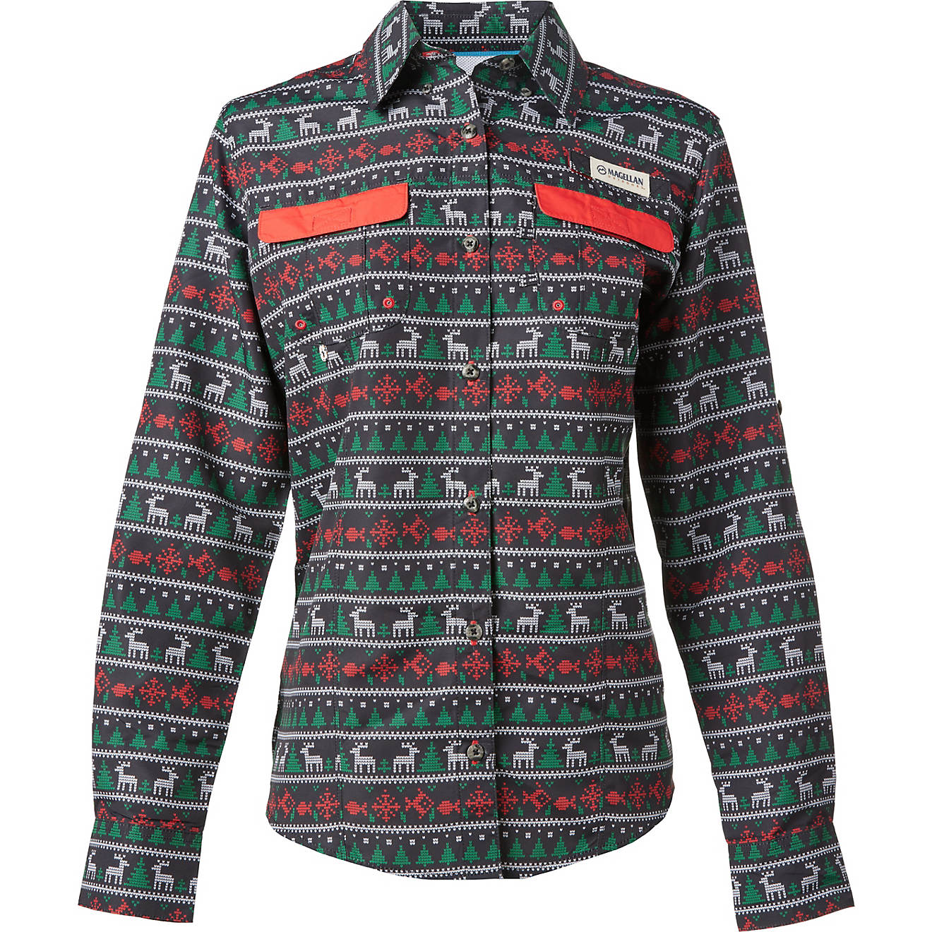 Magellan Outdoors Women's Laguna Madre Christmas Sweater Long Sleeve Shirt                                                       - view number 1
