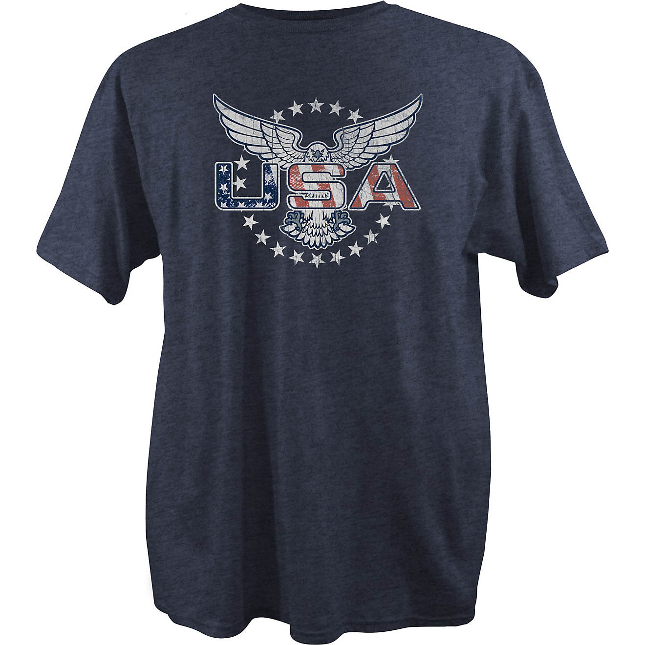Academy Sports + Outdoors Men's Stay USA Eagle Short Sleeve T-shirt                                                              - view number 1