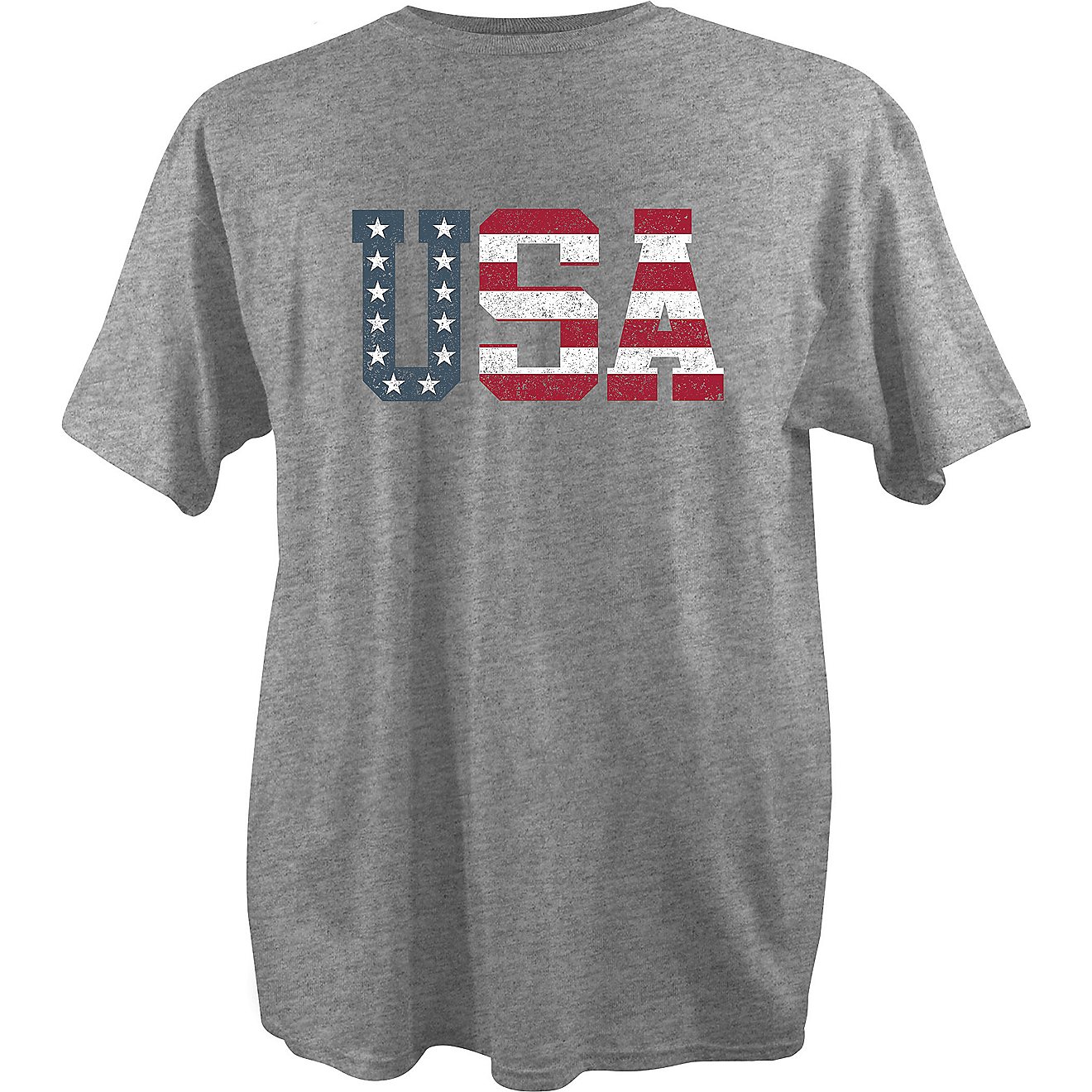 Academy Sports + Outdoors Men's Stay USA Stars and Stripes Short Sleeve T-shirt                                                  - view number 1
