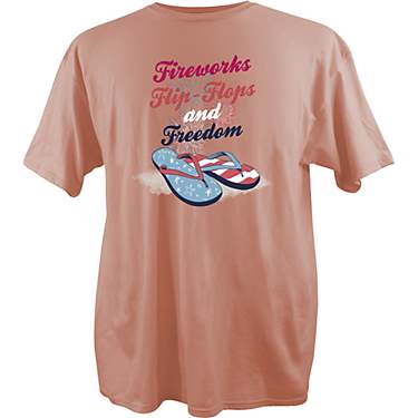 Academy Sports + Outdoors Women's Flip-Flop Freedom Short Sleeve T-shirt                                                        