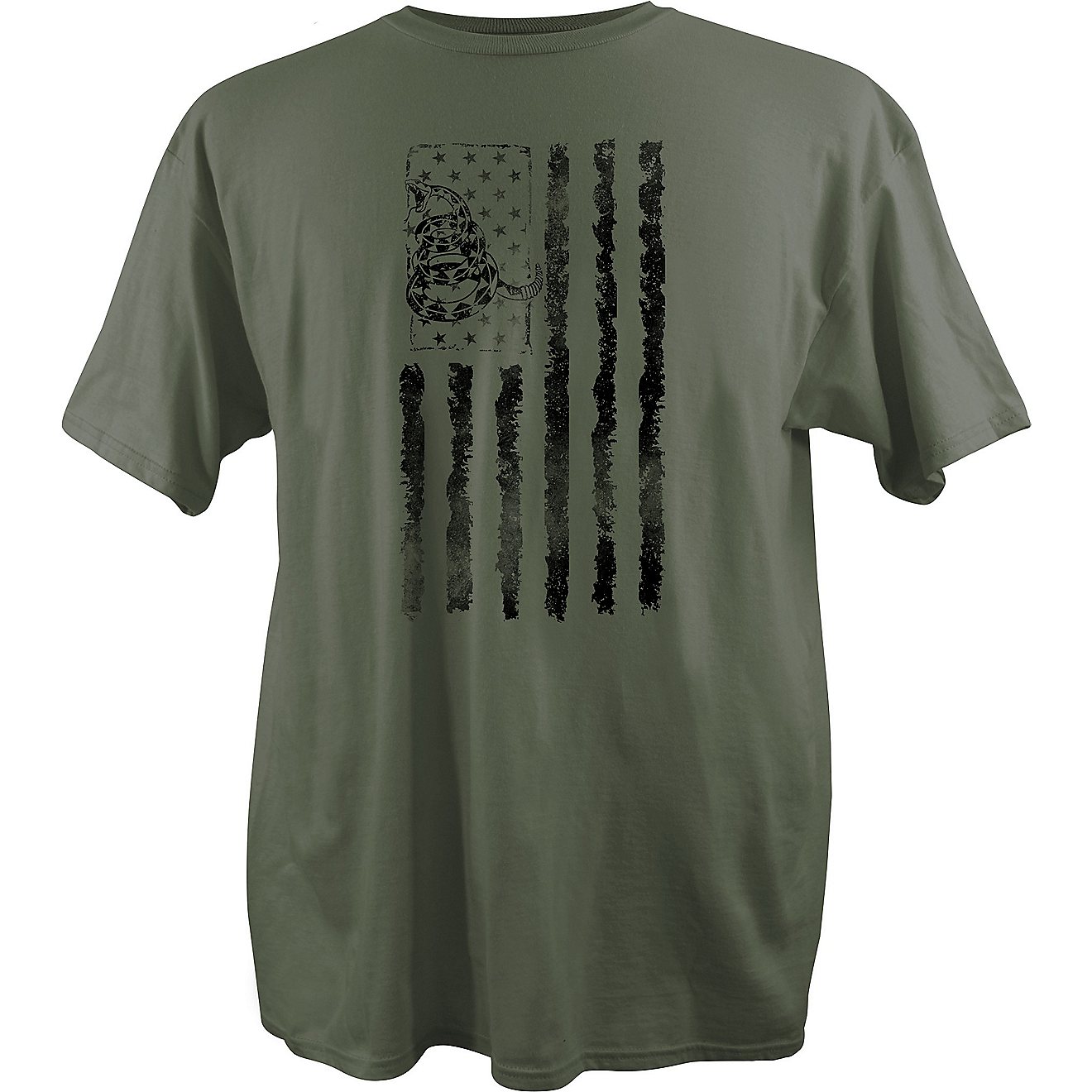 Academy Sports + Outdoors Men's Don't Tread On Me Flag Short Sleeve T-shirt                                                      - view number 1