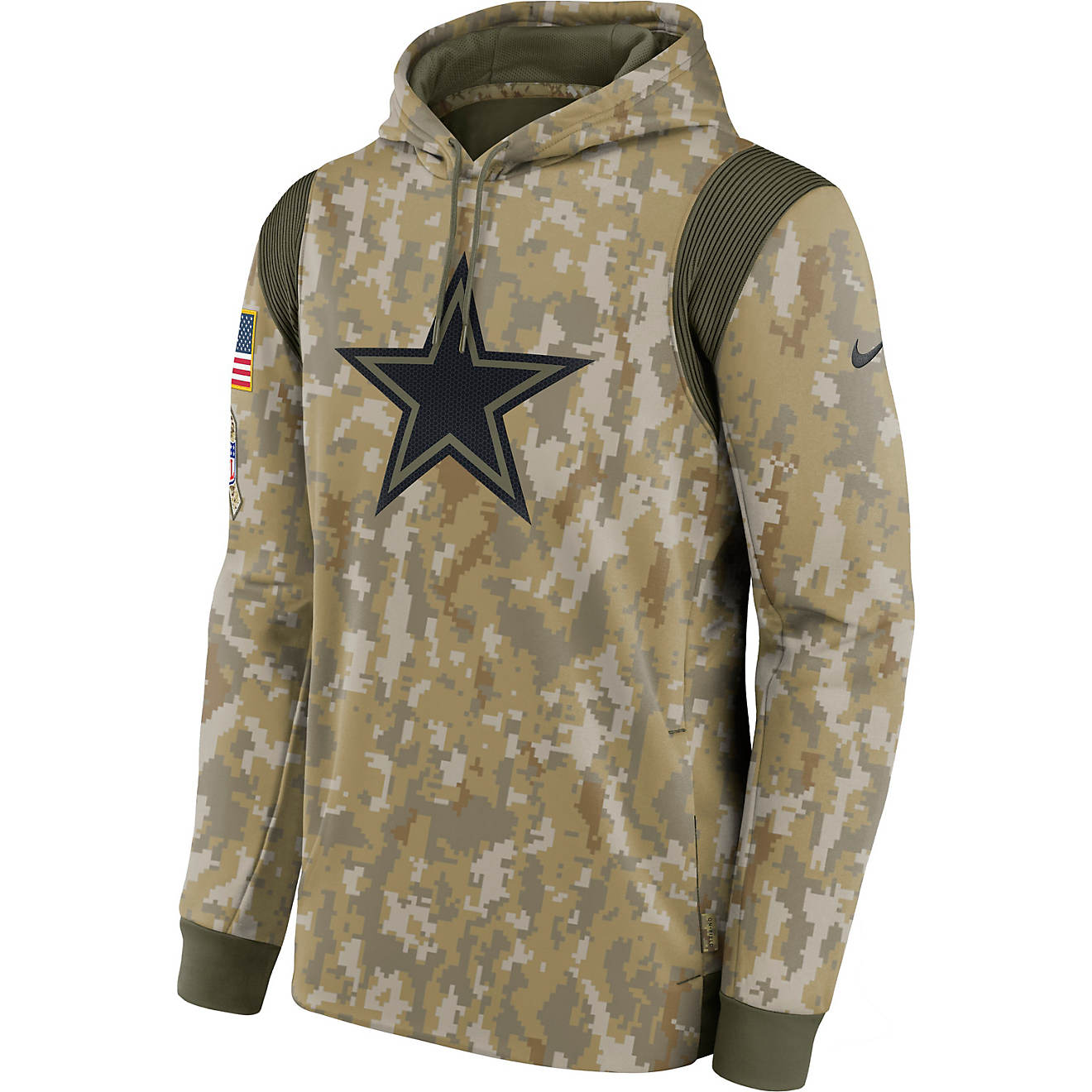 Nike Men's Dallas Cowboys Salute to Service Therma Hoodie                                                                        - view number 1