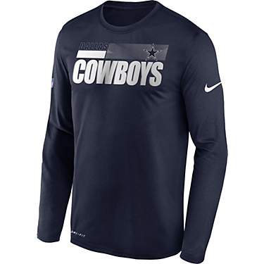 Nike Men's Dallas Cowboys Logo Legend Sideline Long-Sleeve T-shirt                                                              