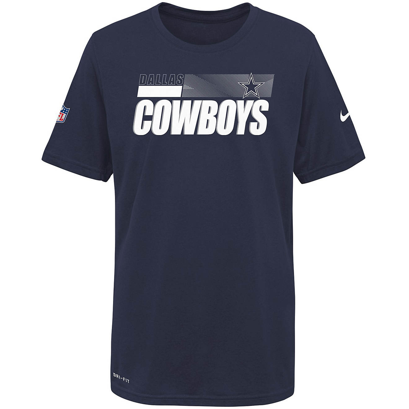 Nike Boys' Dallas Cowboys Legend Sideline 20 Short Sleeve T-shirt                                                                - view number 1
