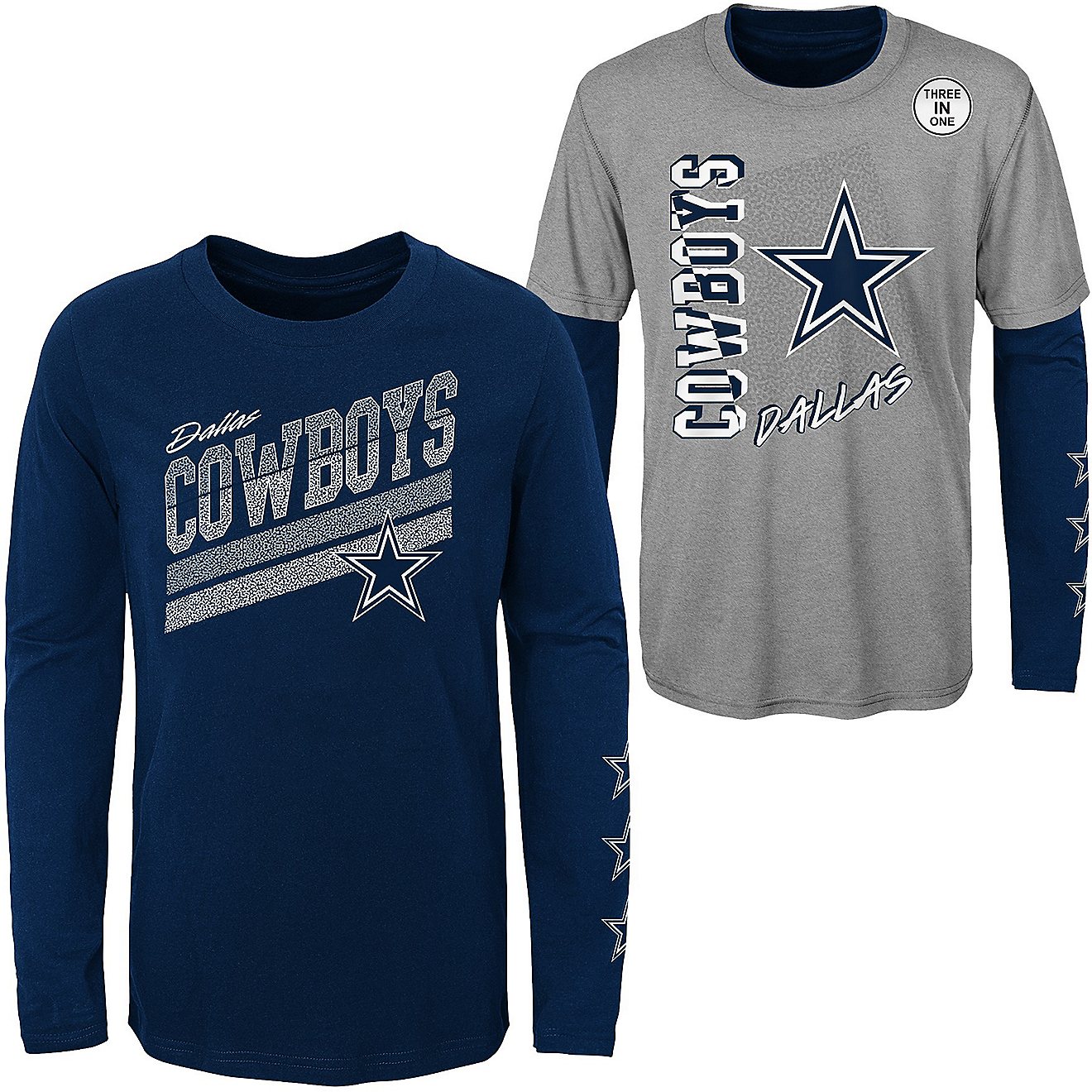Outerstuff Toddler Boys' Dallas Cowboys 3-in-1 T-shirt Set                                                                       - view number 1