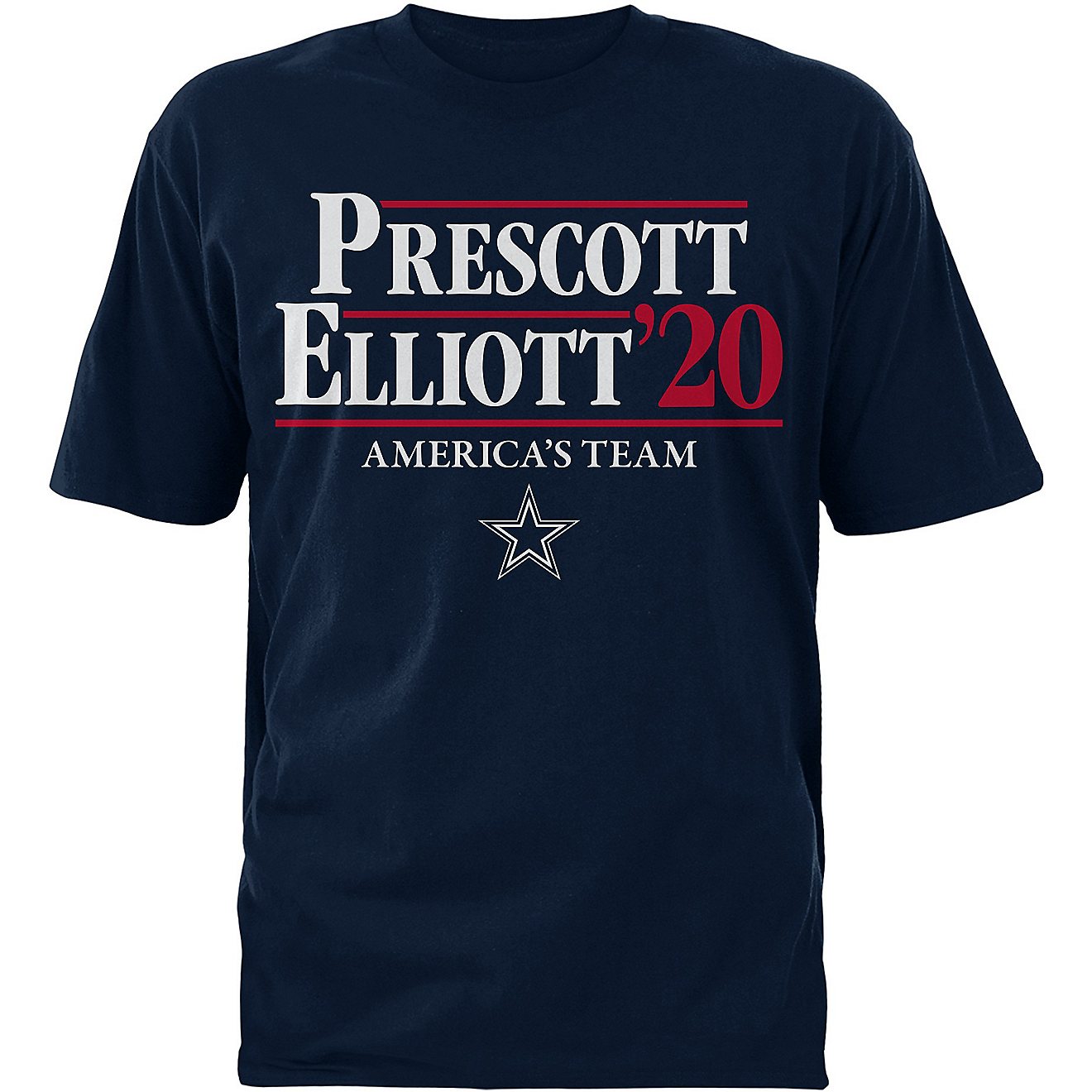 Dallas Cowboys Men's Prescott & Elliot Election Graphic T-shirt                                                                  - view number 1