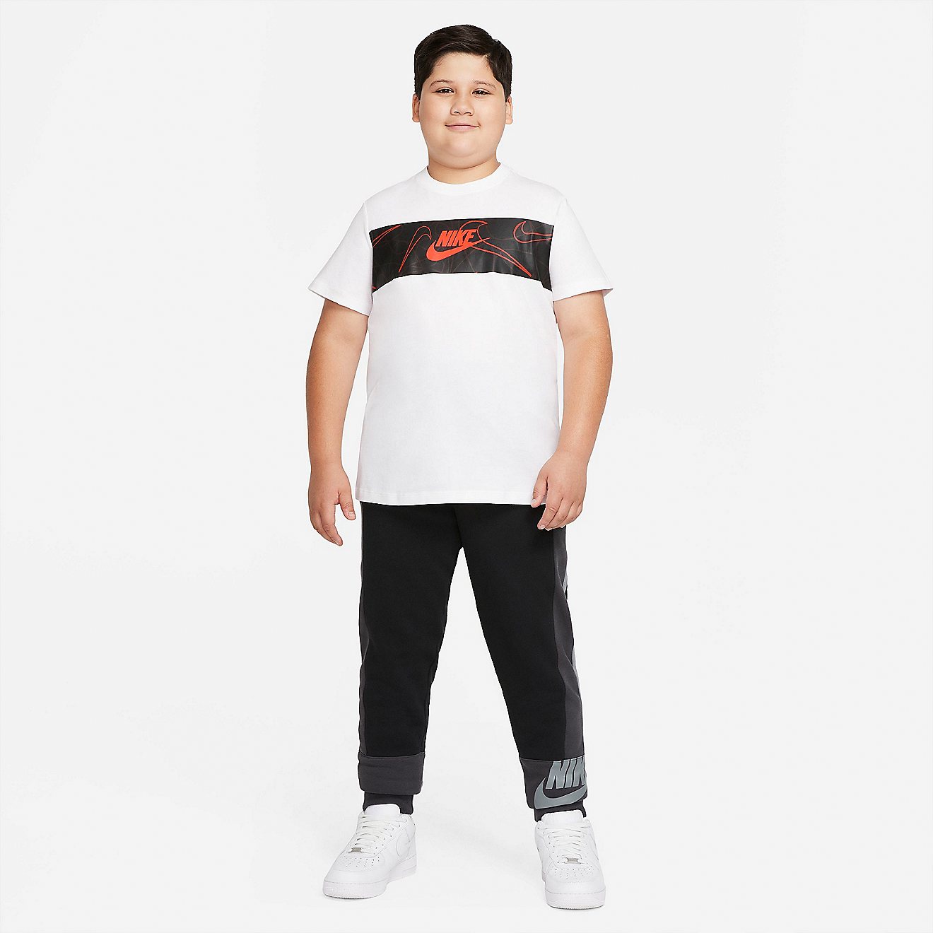 Nike Boys' Husky Futura Panel Short Sleeve T-shirt                                                                               - view number 4
