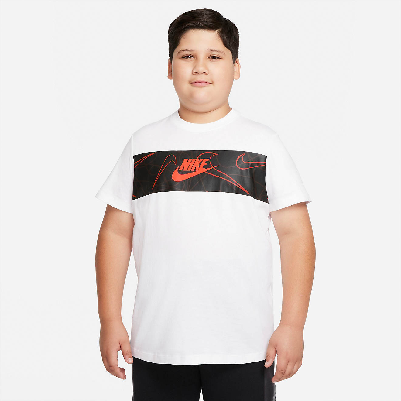 Nike Boys' Husky Futura Panel Short Sleeve T-shirt                                                                               - view number 1