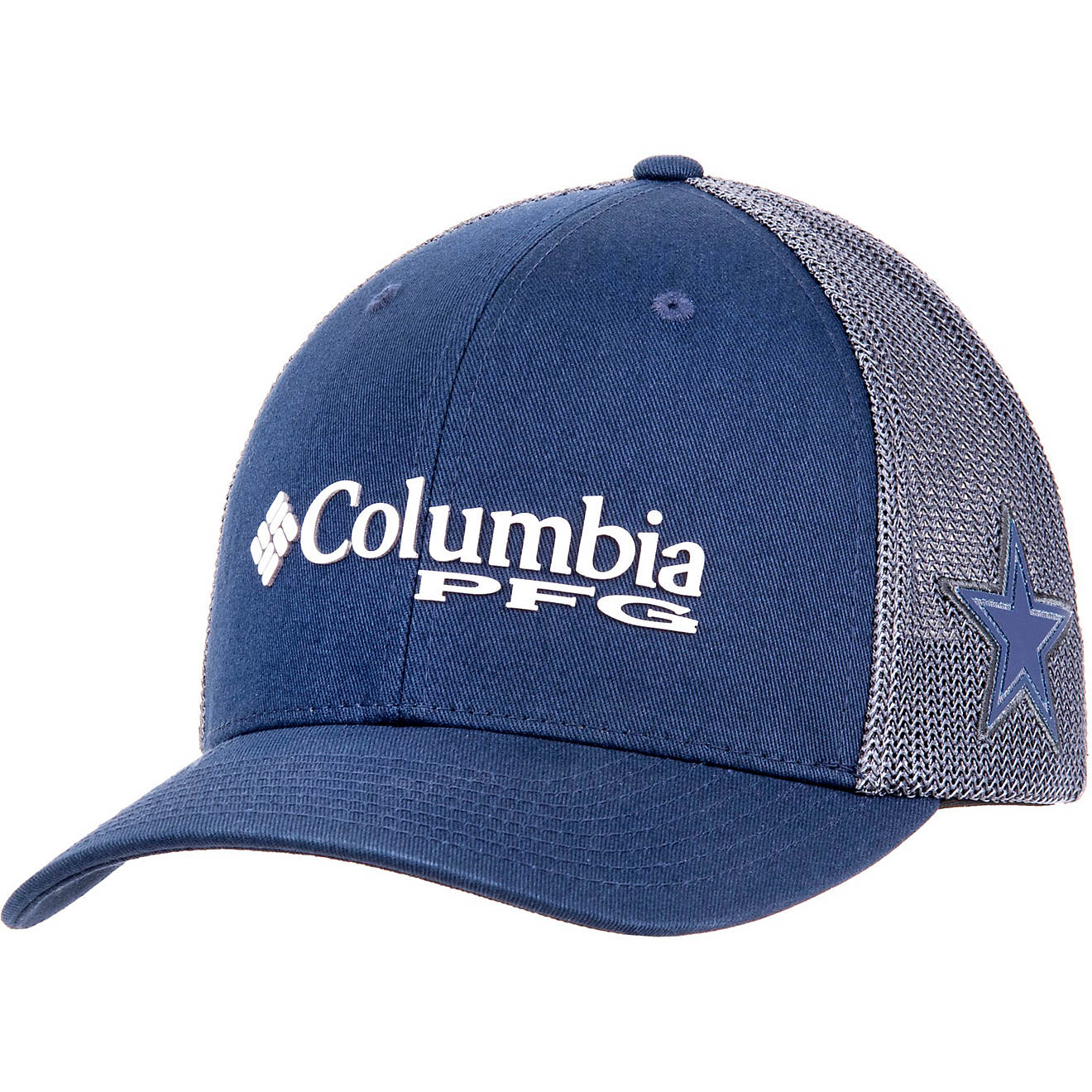 Columbia Sportswear Men's Dallas Cowboys PFG Mesh Snapback Ball Cap                                                              - view number 1
