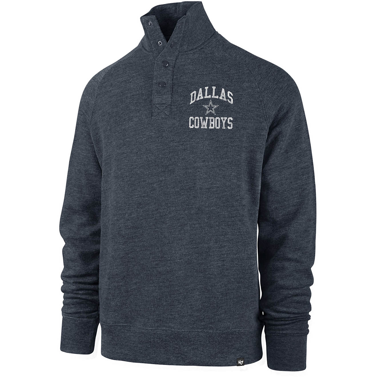 '47 Men's Dallas Cowboys Cap Match 1/4 Snap Long Sleeve Shirt                                                                    - view number 1