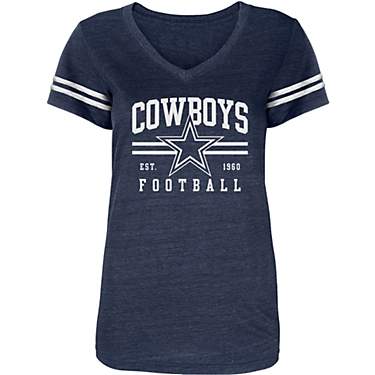 Dallas Cowboys Women's McFarlane Sleeve Stripe T-shirt                                                                          