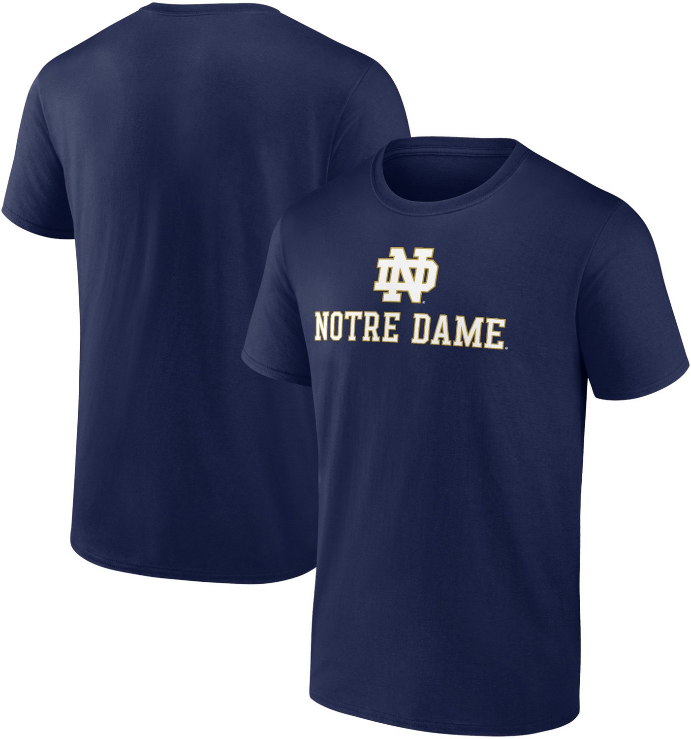 University of Notre Dame Men's Team Lockup Graphic Tshirt Academy