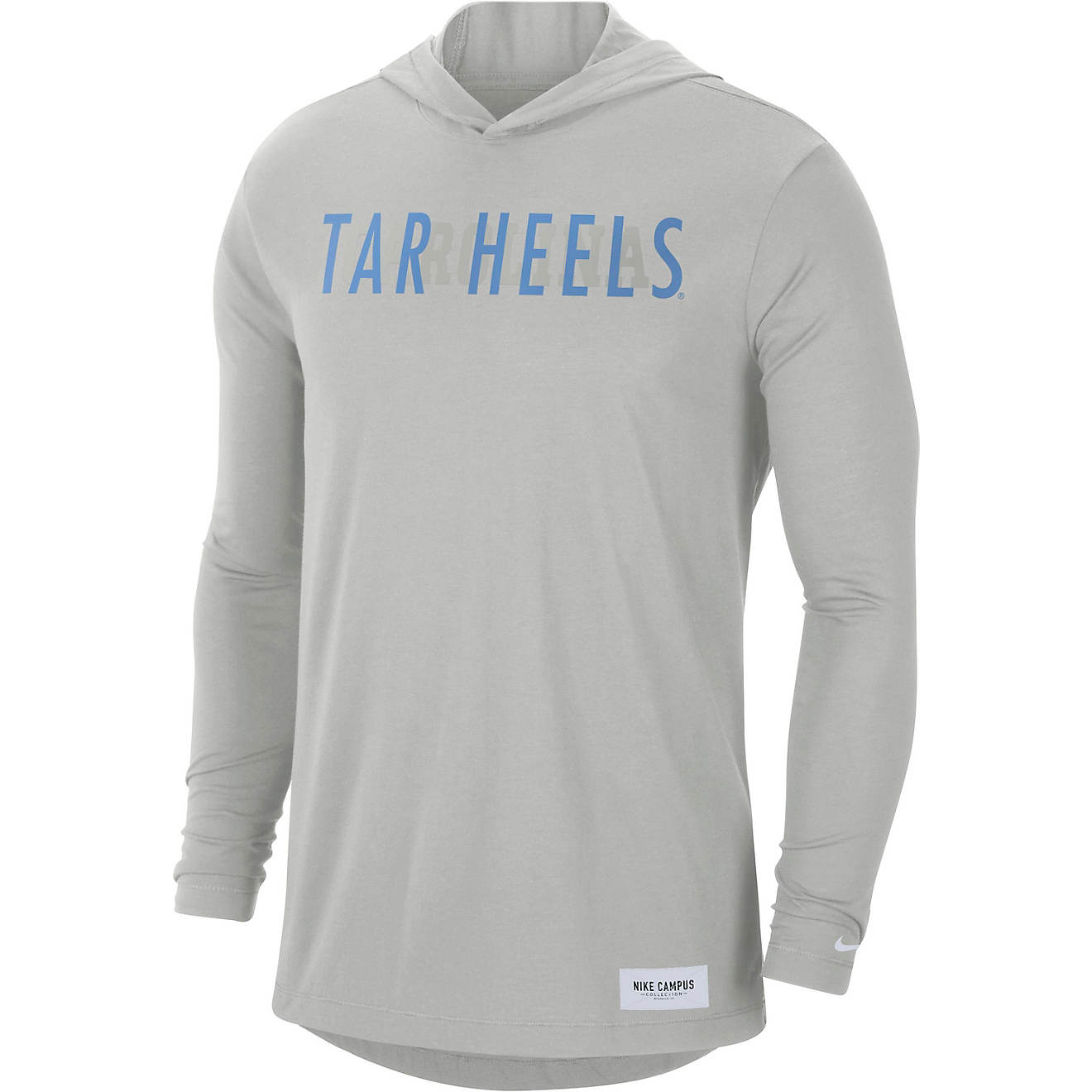 Nike Men's University Of North Carolina Dri-FIT Hooded Long Sleeve T-Shirt                                                       - view number 1