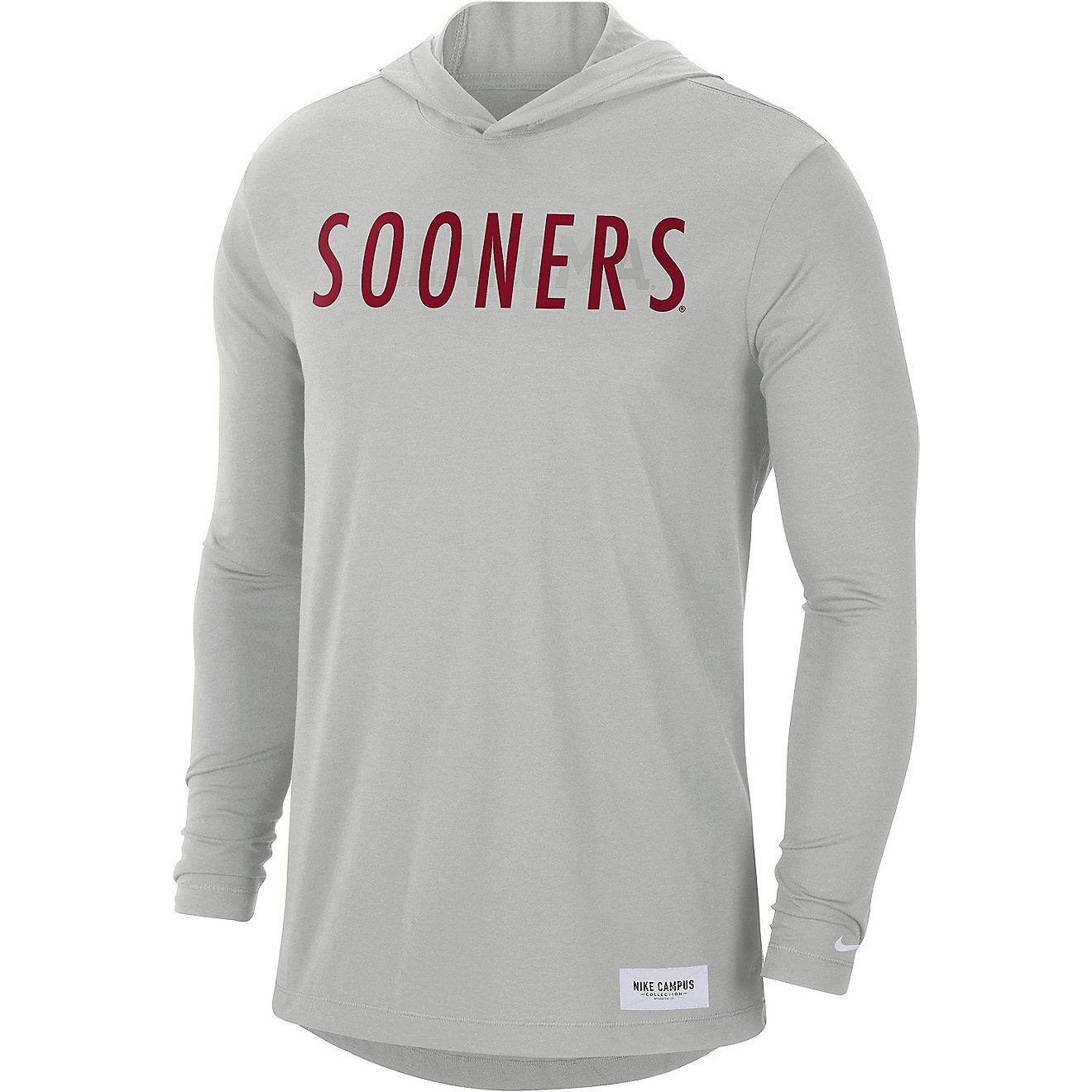 Nike Men's University Of Oklahoma Dri-FIT Hooded Long Sleeve T-Shirt                                                             - view number 1